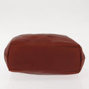 Christian Dior Maris Pearl Hand Bag Nylon Brown Gold Auth 144334-9