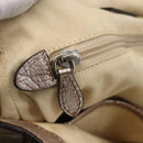 CELINE Hand Bag Leather 2way Silver Auth 144335-20