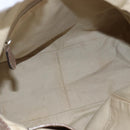 CELINE Hand Bag Leather 2way Silver Auth 144335-11