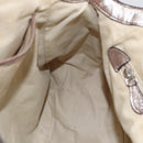 CELINE Hand Bag Leather 2way Silver Auth 144335-22