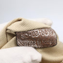 CELINE Hand Bag Leather 2way Silver Auth 144335-12