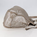 CELINE Hand Bag Leather 2way Silver Auth 144335-4