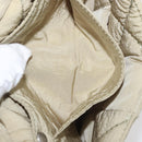 BOTTEGA VENETA MAXI INTRECCIATO CASSETTE Bag Nylon Beige Silver Auth 144336-19