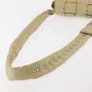 BOTTEGA VENETA MAXI INTRECCIATO CASSETTE Bag Nylon Beige Silver Auth 144336-7