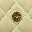 CHANEL Matelasse Shoulder Bag Suede Green Gold CC Auth 144342-18