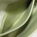 CHANEL Matelasse Shoulder Bag Suede Green Gold CC Auth 144342-23