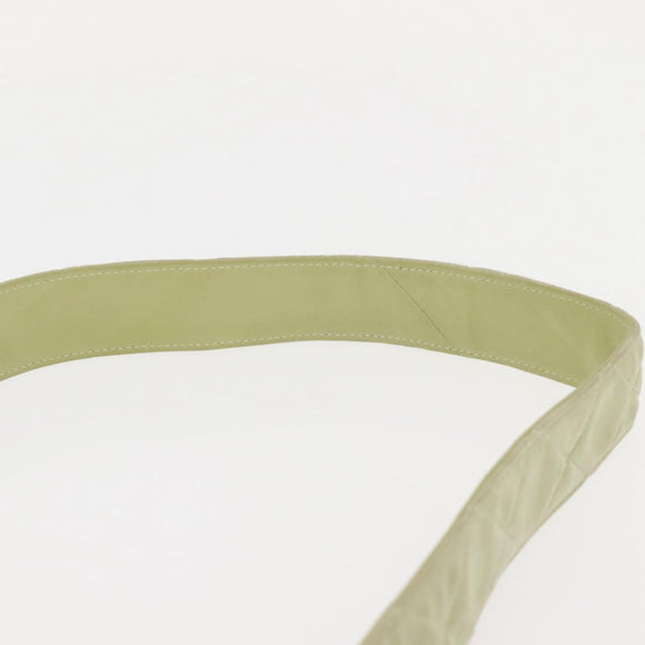 CHANEL Matelasse Shoulder Bag Suede Green Gold CC Auth 144342