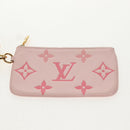 LOUIS VUITTON Monogram Empreinte Pochette Trio Pouch Pink M80407 LV Auth 144344A-17