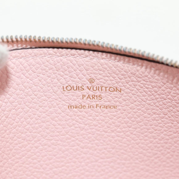 LOUIS VUITTON Monogram Empreinte Pochette Trio Pouch Pink M80407 LV Auth 144344A