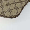 GUCCI GG Supreme Web Sherry Line Bag PVC Beige Gold 904 02 047 Auth 144351-14