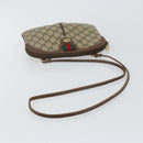 GUCCI GG Supreme Web Sherry Line Bag PVC Beige Gold 904 02 047 Auth 144351-7
