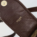 CELINE Macadam Canvas Shoulder Bag PVC Beige Gold Auth 144356-11