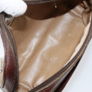 CELINE Macadam Canvas Shoulder Bag PVC Beige Gold Auth 144356-12