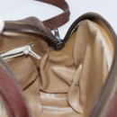 CELINE Macadam Canvas Shoulder Bag PVC Beige Gold Auth 144356-19