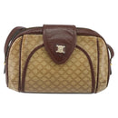 CELINE Macadam Canvas Shoulder Bag PVC Beige Gold Auth 144356-13