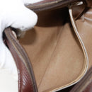 CELINE Macadam Canvas Shoulder Bag PVC Beige Gold Auth 144356-21