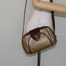 CELINE Macadam Canvas Shoulder Bag PVC Beige Gold Auth 144356-23