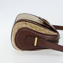 CELINE Macadam Canvas Shoulder Bag PVC Beige Gold Auth 144356-3