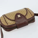 CELINE Macadam Canvas Shoulder Bag PVC Beige Gold Auth 144356-6