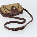 CELINE Macadam Canvas Shoulder Bag PVC Beige Gold Auth 144356-7