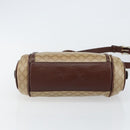 CELINE Macadam Canvas Shoulder Bag PVC Beige Gold Auth 144356-5