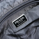 PRADA Shoulder Bag Nylon Black Silver Auth 144357-18