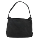PRADA Shoulder Bag Nylon Black Silver Auth 144357-13