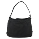 PRADA Shoulder Bag Nylon Black Silver Auth 144357-2