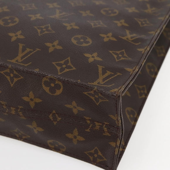 LOUIS VUITTON Monogram Sac Plat Hand Bag M51140 LV Auth 144364