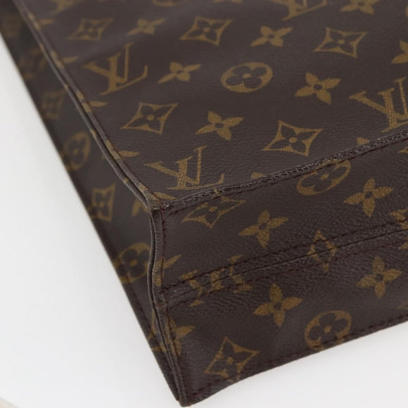 LOUIS VUITTON Monogram Sac Plat Hand Bag M51140 LV Auth 144364