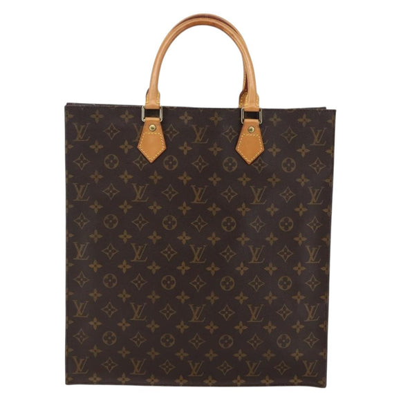 LOUIS VUITTON Monogram Sac Plat Hand Bag M51140 LV Auth 144364