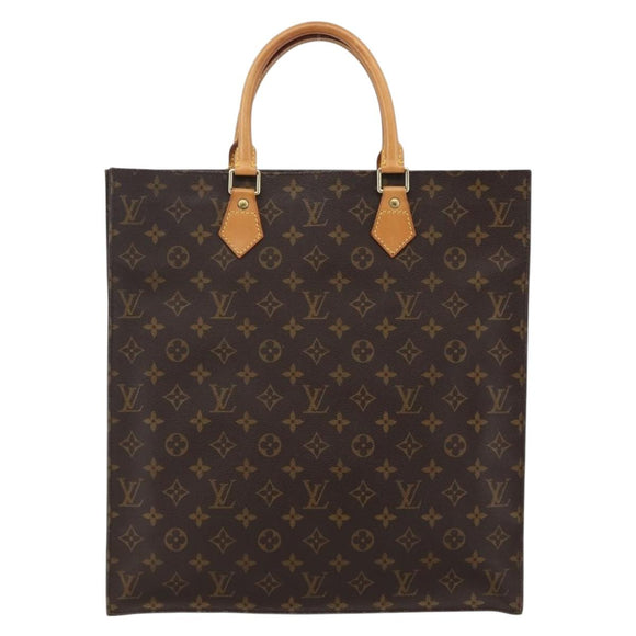 LOUIS VUITTON Monogram Sac Plat Hand Bag M51140 LV Auth 144364