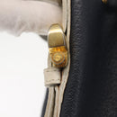 LOEWE Shoulder Bag Leather Navy Gold Auth 144366-9