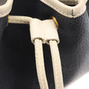 LOEWE Shoulder Bag Leather Navy Gold Auth 144366-11