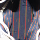 LOEWE Shoulder Bag Leather Navy Gold Auth 144366-12