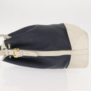 LOEWE Shoulder Bag Leather Navy Gold Auth 144366-4