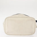 LOEWE Shoulder Bag Leather Navy Gold Auth 144366-5