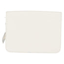 Christian Dior Chain Shoulder Bag Leather White Gold Auth 144367-3