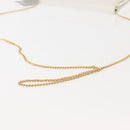 Christian Dior Chain Shoulder Bag Leather White Gold Auth 144367-7