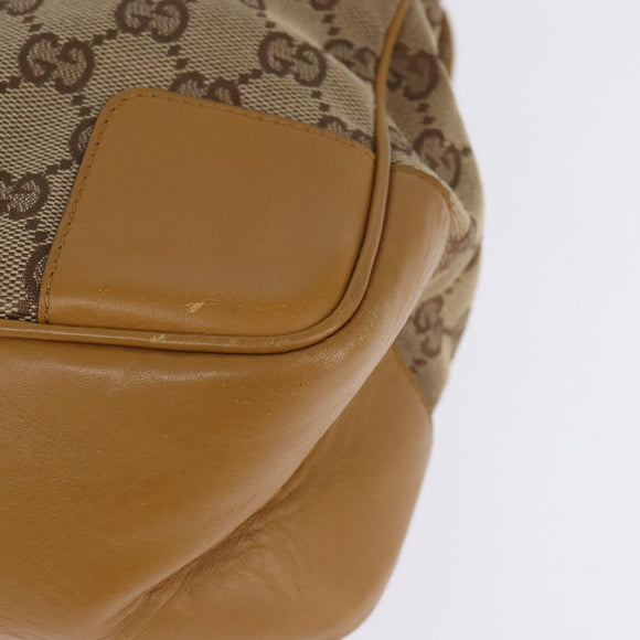 GUCCI GG Canvas Sherry Line Shoulder Bag Beige Gold 000 0849 2684 Auth 144368