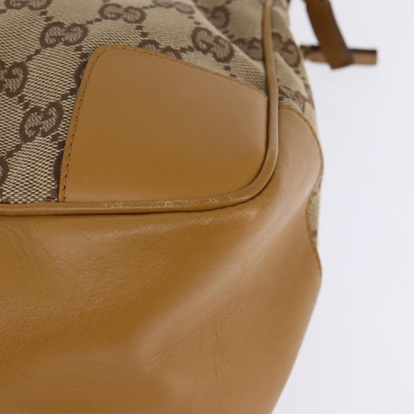 GUCCI GG Canvas Sherry Line Shoulder Bag Beige Gold 000 0849 2684 Auth 144368