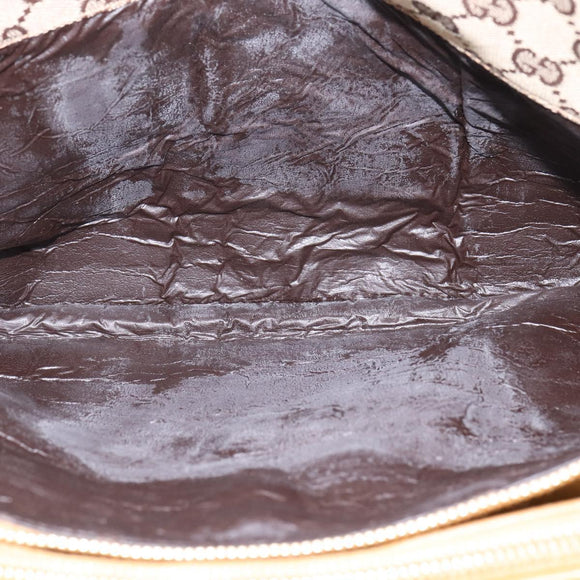 GUCCI GG Canvas Sherry Line Shoulder Bag Beige Gold 000 0849 2684 Auth 144368