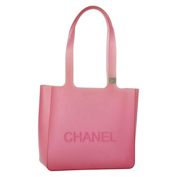 CHANEL Shoulder Bag Rubber Red CC Auth 144373