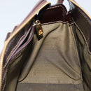 FENDI Zucca Canvas Hand Bag Black Brown Auth 144377-19