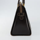 FENDI Zucca Canvas Hand Bag Black Brown Auth 144377A-4