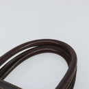 FENDI Zucca Canvas Hand Bag Black Brown Auth 144377-8