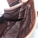 CELINE C Macadam Canvas Hand Bag Brown Gold Auth 144381-18