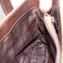 CELINE C Macadam Canvas Hand Bag Brown Gold Auth 144381-19