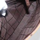 CELINE C Macadam Canvas Hand Bag Brown Gold Auth 144381-21