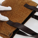 CELINE C Macadam Canvas Hand Bag Brown Gold Auth 144381-6